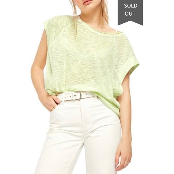 NWT FREE PEOPLE HALO CAP SLEEVE SHIRT - Picture 3 of 4